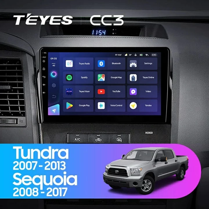 Navigatie Auto Teyes CC3 360° Toyota Tundra XK50 2007-2013 6+128GB 10.2" QLED Octa-core 1.8Ghz, Android 4G Bluetooth 5.1 DSP [1]