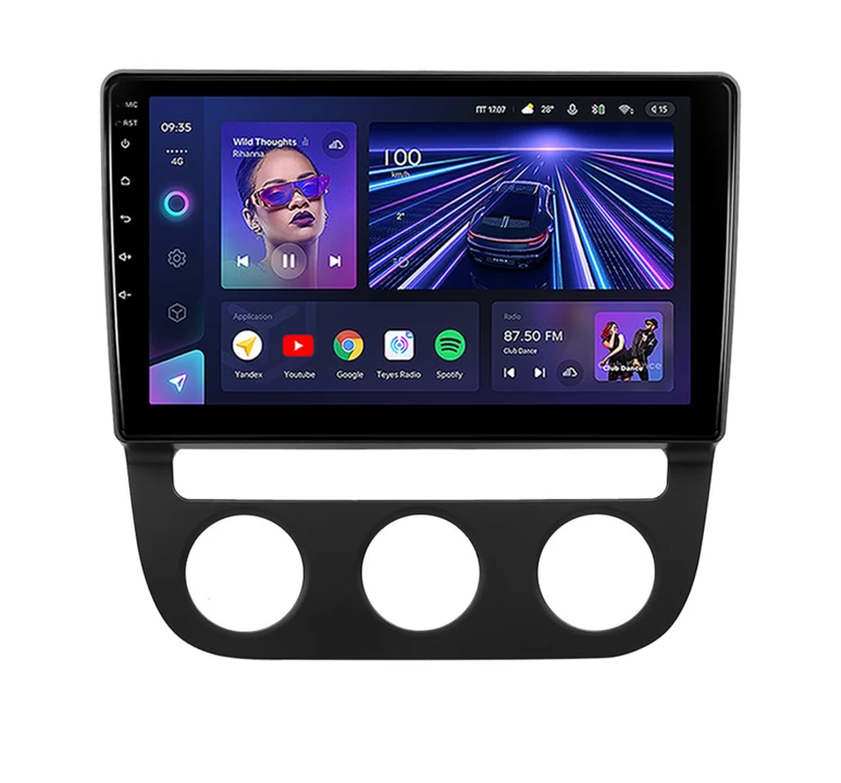NAVIGATII VOLKSWAGEN - Navigatie Auto Teyes CC3 360° Volkswagen Golf 5 2005-2010 6+128GB 10.2" QLED Octa-core 1.8Ghz, Android 4G Bluetooth 5.1 DSP