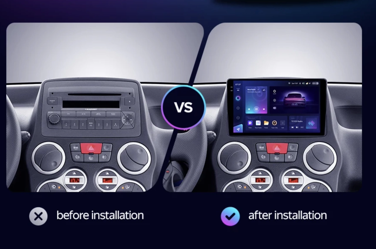 Navigatie Auto Teyes CC3 Fiat Panda 2003-2012 4+32GB 9" QLED Octa-core 1.8Ghz, Android 4G Bluetooth 5.1 DSP [2]