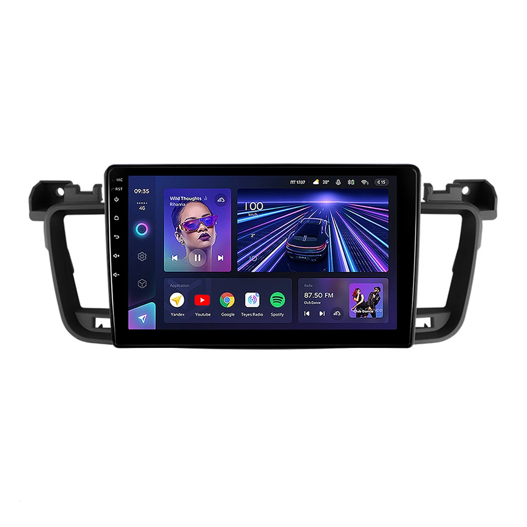 Navigatii Auto - Navigatie Auto Teyes CC3 Split Peugeot 508 2011-2018 4+32GB 9" QLED Octa-core 1.8Ghz, Android 4G Bluetooth 5.1 DSP