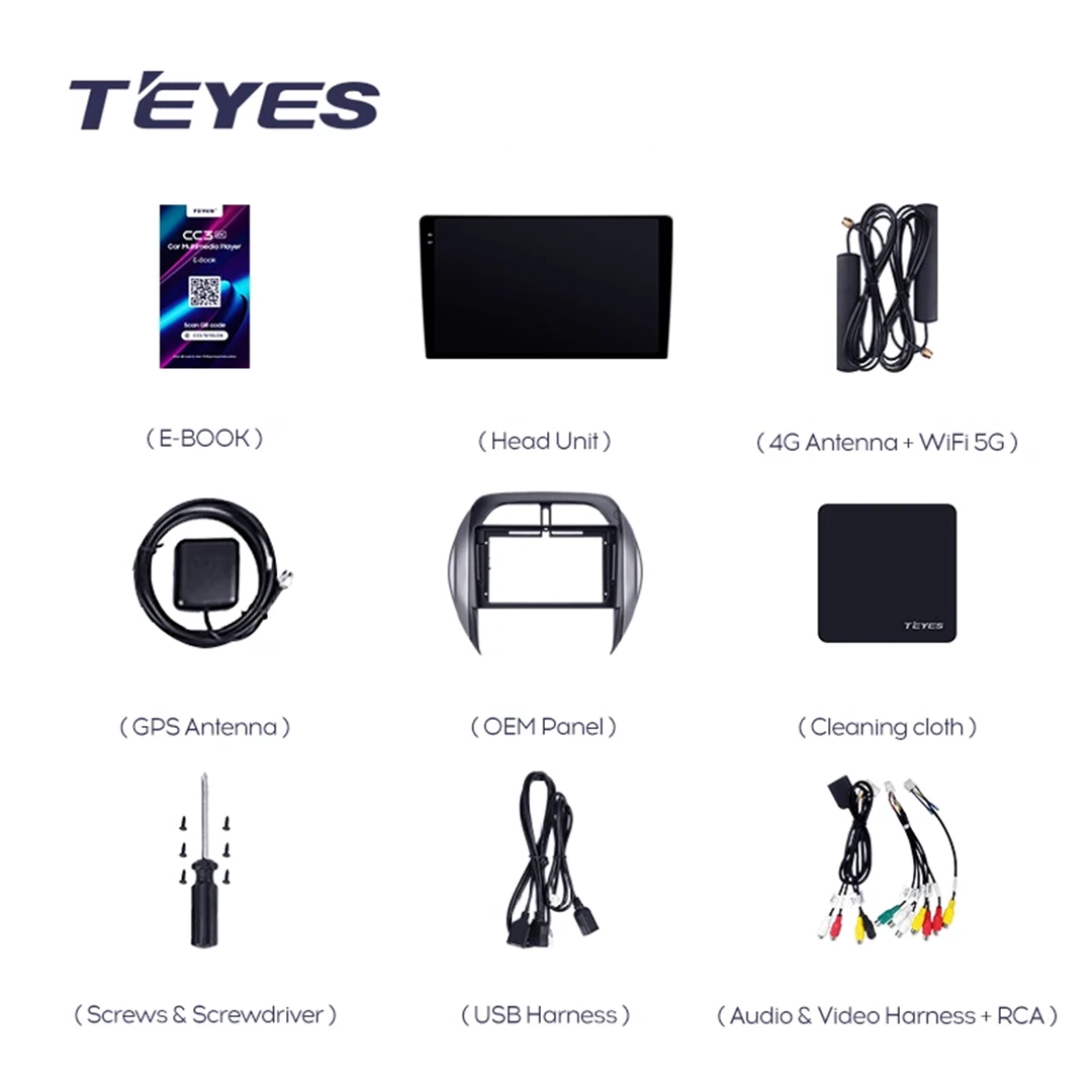 Navigatie Auto Teyes CC3 Toyota RAV4 2 XA20 2003-2005 4+32GB 9" QLED Octa-core 1.8Ghz, Android 4G Bluetooth 5.1 DSP [7]