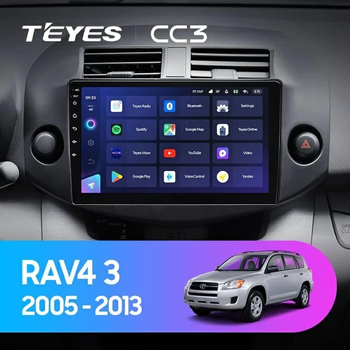 Navigatie Auto Teyes CC3 Toyota RAV4 XA30 2005-2013 4+32GB 10.2" QLED Octa-core 1.8Ghz Android 4G Bluetooth 5.1 DSP [1]