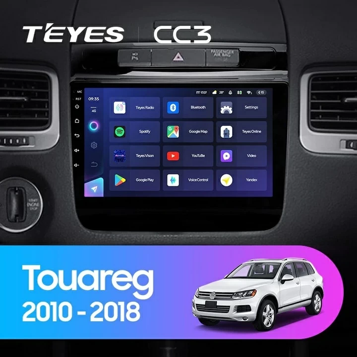 Navigatie Auto Teyes CC3 Volkswagen Touareg 2 2010-2018 4+32GB 9" QLED Octa-core 1.8Ghz Android 4G Bluetooth 5.1 DSP [1]
