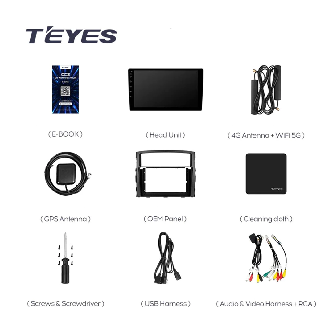 Navigatie Auto Teyes CC3L WiFi Mitsubishi Pajero 4 V80 2006-2021 2+32GB 9" IPS Quad-core 1.3Ghz, Android Bluetooth 5.1 DSP [8]