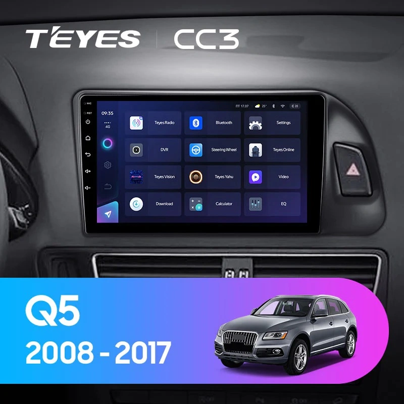 Soundhouse - Navigatie Auto Teyes CC4 Audi Q5 8R 2008-2017 6+128GB 9.5" QLED Octa-core 2.7Ghz, Android 4G Bluetooth 5.1 DSP