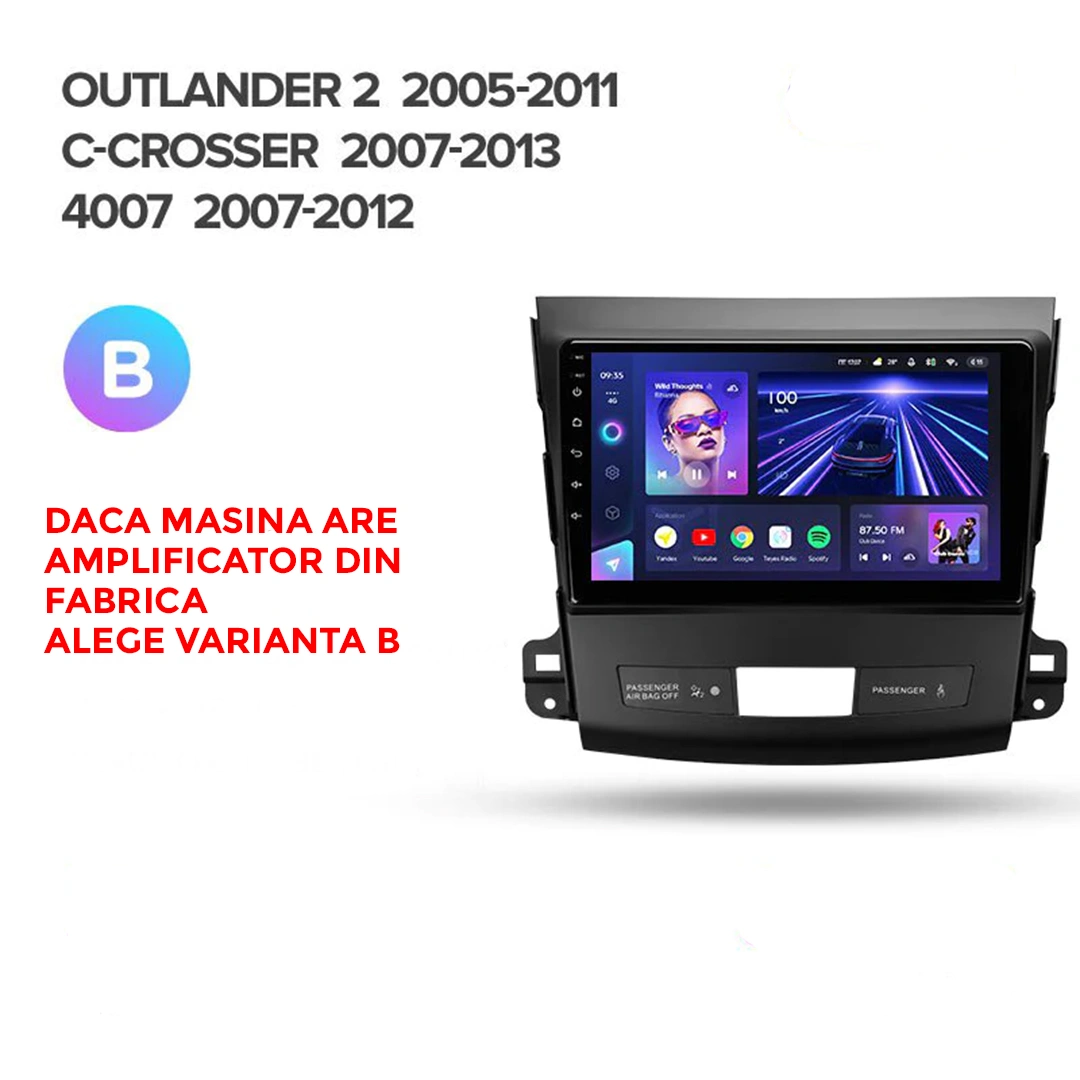 Navigatie Auto Teyes CC4 Citroen C-Crosser 2007-2012 6+128GB 9.5" QLED Octa-core 2.7Ghz, Android 4G Bluetooth 5.1 DSP [4]