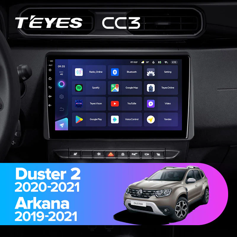 Navigatie Auto Teyes CC4 Dacia Duster 2 2018-2021 8+128GB 10.36" QLED Octa-core 2.7Ghz, Android 4G Bluetooth 5.1 DSP [1]