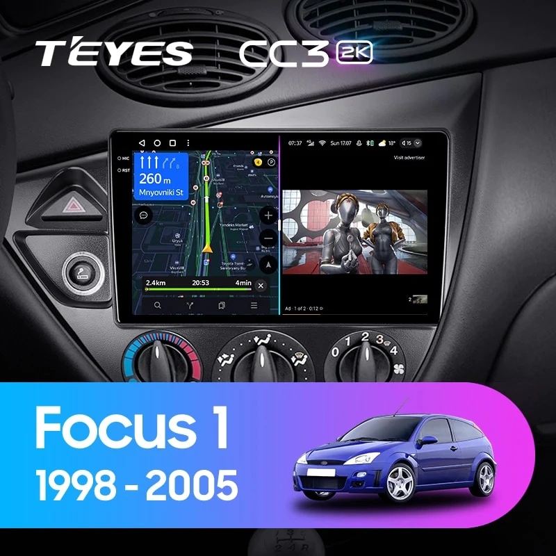 Navigatie Auto Teyes CC4 Ford Focus 1 1998-2005 6+128GB 9.5" QLED Octa-core 2.7Ghz, Android 4G Bluetooth 5.1 DSP [1]