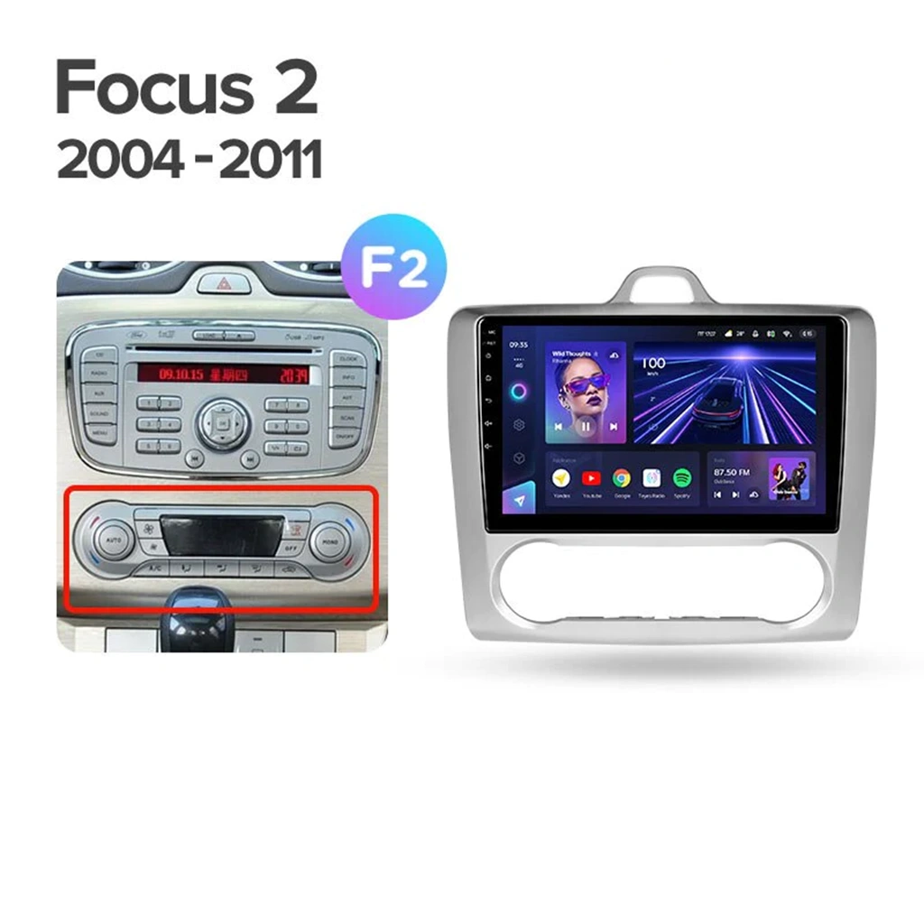 Navigatie Auto Teyes CC4 Ford Focus 2 2005-2010 6+64GB 9.5" QLED Octa-core 2.7Ghz, Android 4G Bluetooth 5.1 DSP [3]