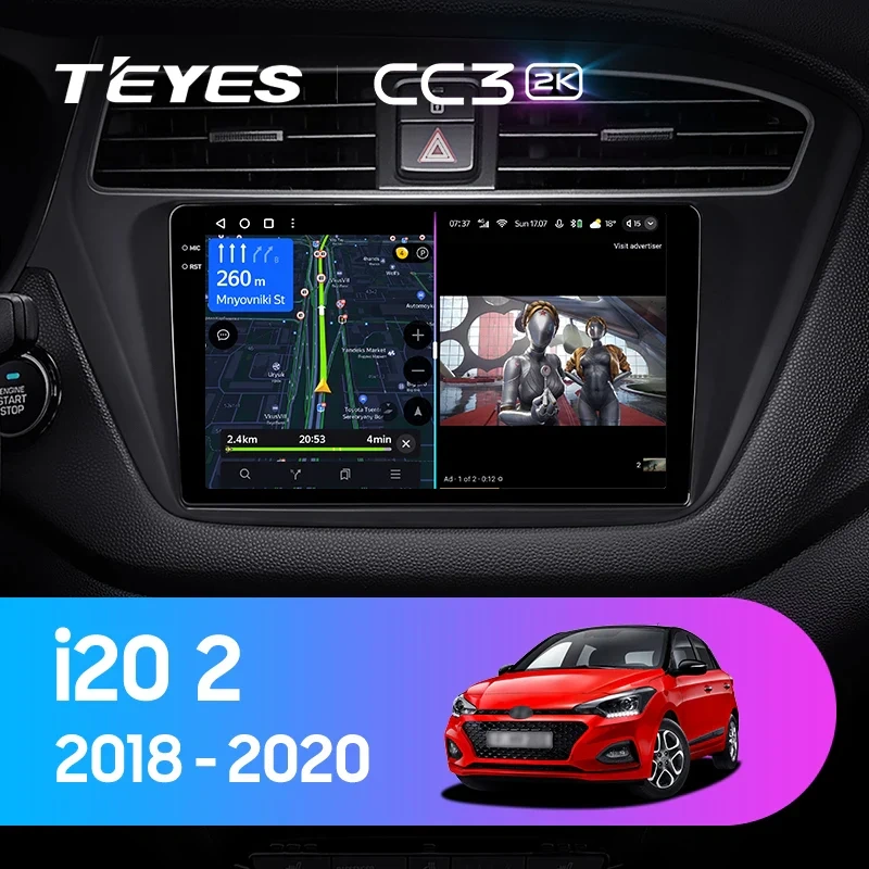 Navigatie Auto Teyes CC4 Hyundai i20 2018-2020 6+64GB 9.5" QLED Octa-core 2.7Ghz, Android 4G Bluetooth 5.1 DSP [1]