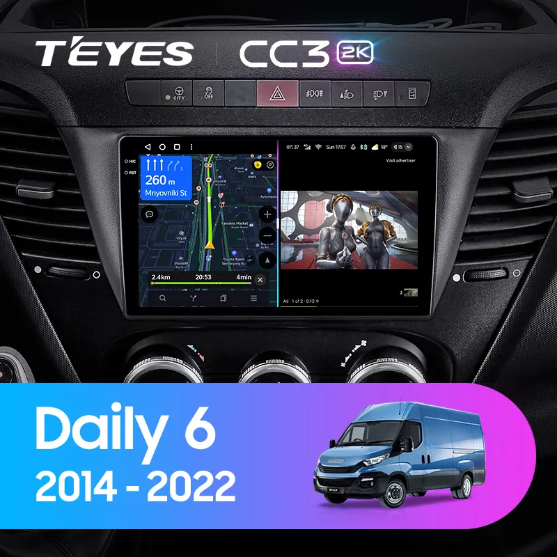 Navigatie Auto Teyes CC4 Iveco Daily 6 2014-2022 6+128GB 9.5" QLED Octa-core 2.7Ghz, Android 4G Bluetooth 5.1 DSP [1]
