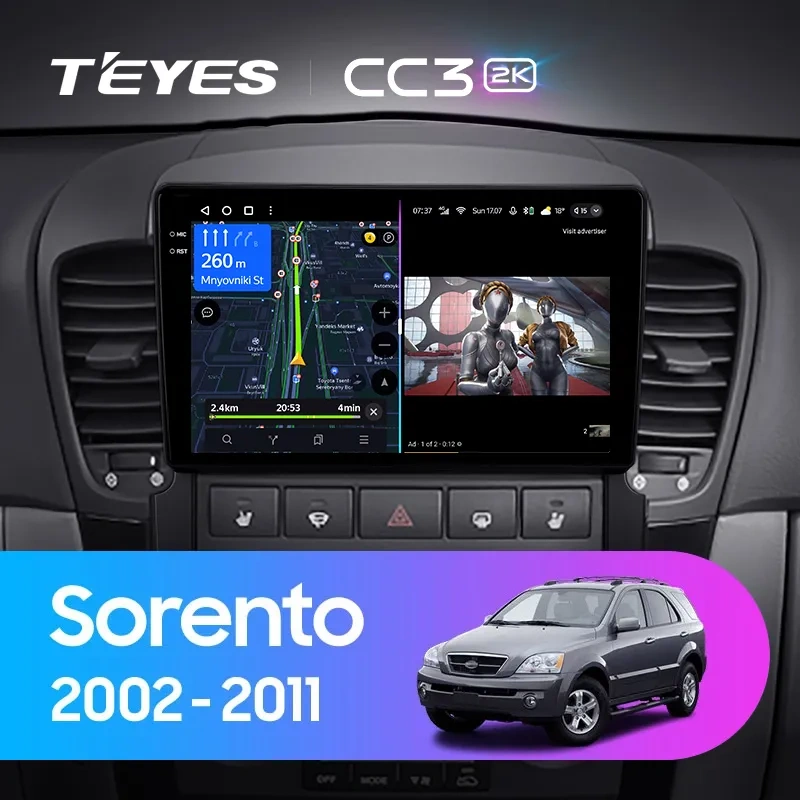 Navigatie Auto Teyes CC4 Kia Sorento 2002-2010 6+64GB 9.5" QLED Octa-core 2.7Ghz, Android 4G Bluetooth 5.1 DSP [1]