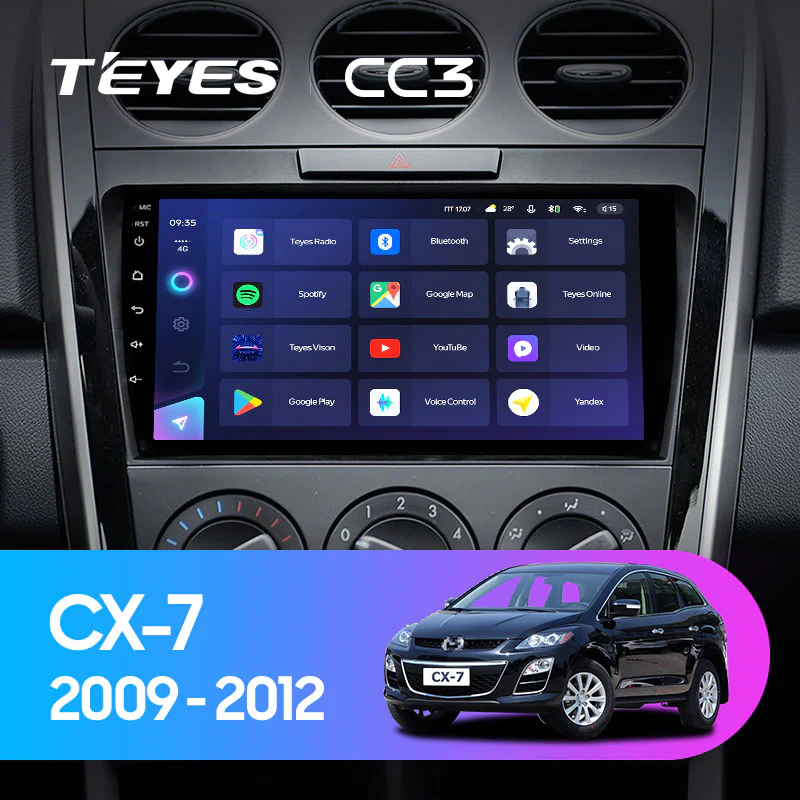 Navigatie Auto Teyes CC4 Mazda CX-7 2009-2012 6+64GB 9.5" QLED Octa-core 2.7Ghz, Android 4G Bluetooth 5.1 DSP [1]