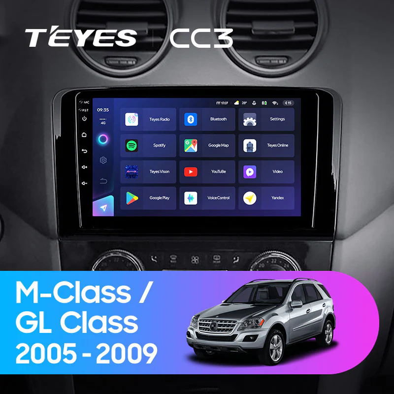 NAVIGATII MERCEDES-BENZ - Navigatie Auto Teyes CC4 Mercedes-Benz GL X164 2006-2009 6+64GB 9.5" QLED Octa-core 2.7Ghz, Android 4G Bluetooth 5.1 DSP