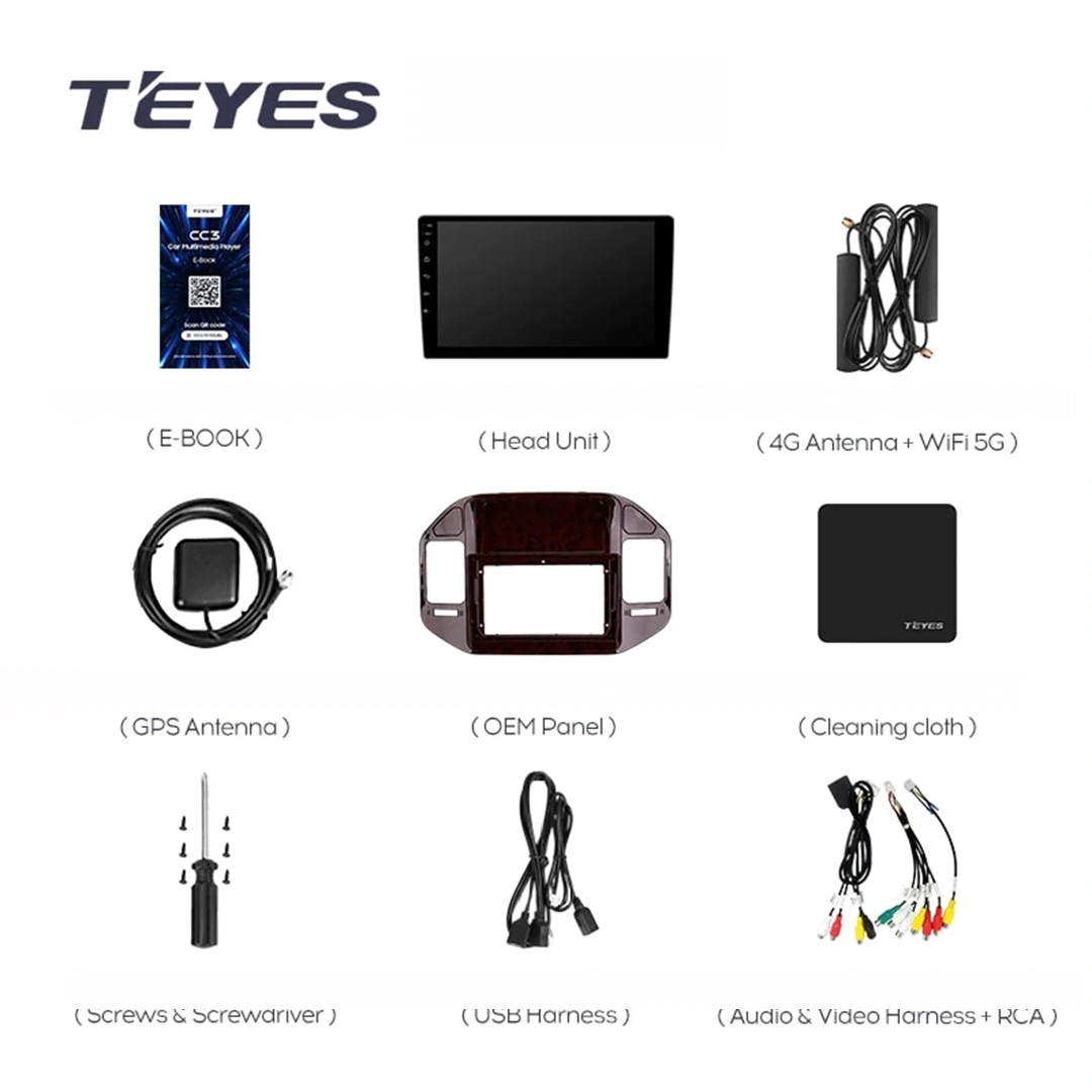 Navigatie Auto Teyes CC4 Mitsubishi Pajero 3 V70 V60 1999-2006 6+128GB 9.5" QLED Octa-core 2.7Ghz, Android 4G Bluetooth 5.1 DSP [3]