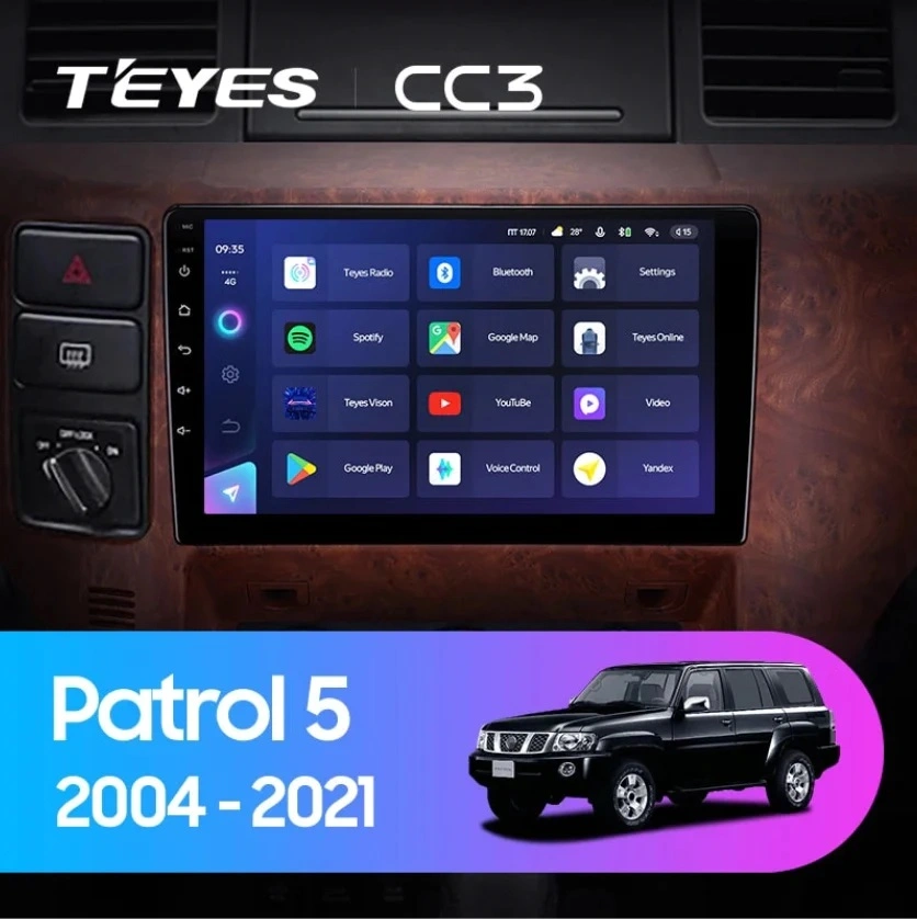 Navigatie Auto Teyes CC4 Nissan Patrol Y61 2004-2021 6+64GB 9.5" QLED Octa-core 2.7Ghz, Android 4G Bluetooth 5.1 DSP [1]
