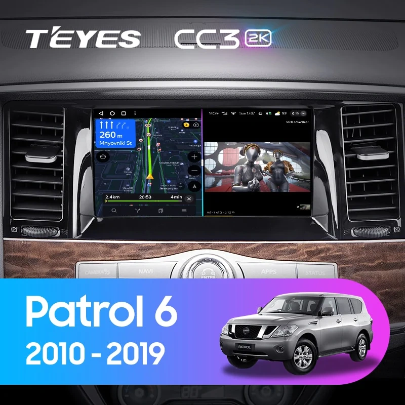 NAVIGATII NISSAN - Navigatie Auto Teyes CC4 Nissan Patrol Y62 2010-2020 6+128GB 9.5" QLED Octa-core 2.7Ghz, Android 4G Bluetooth 5.1 DSP