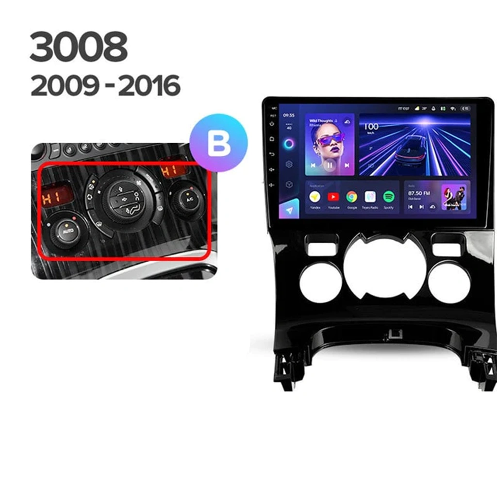 Navigatie Auto Teyes CC4 Peugeot 3008 2009-2016 6+128GB 9.5" QLED Octa-core 2.7Ghz, Android 4G Bluetooth 5.1 DSP [1]