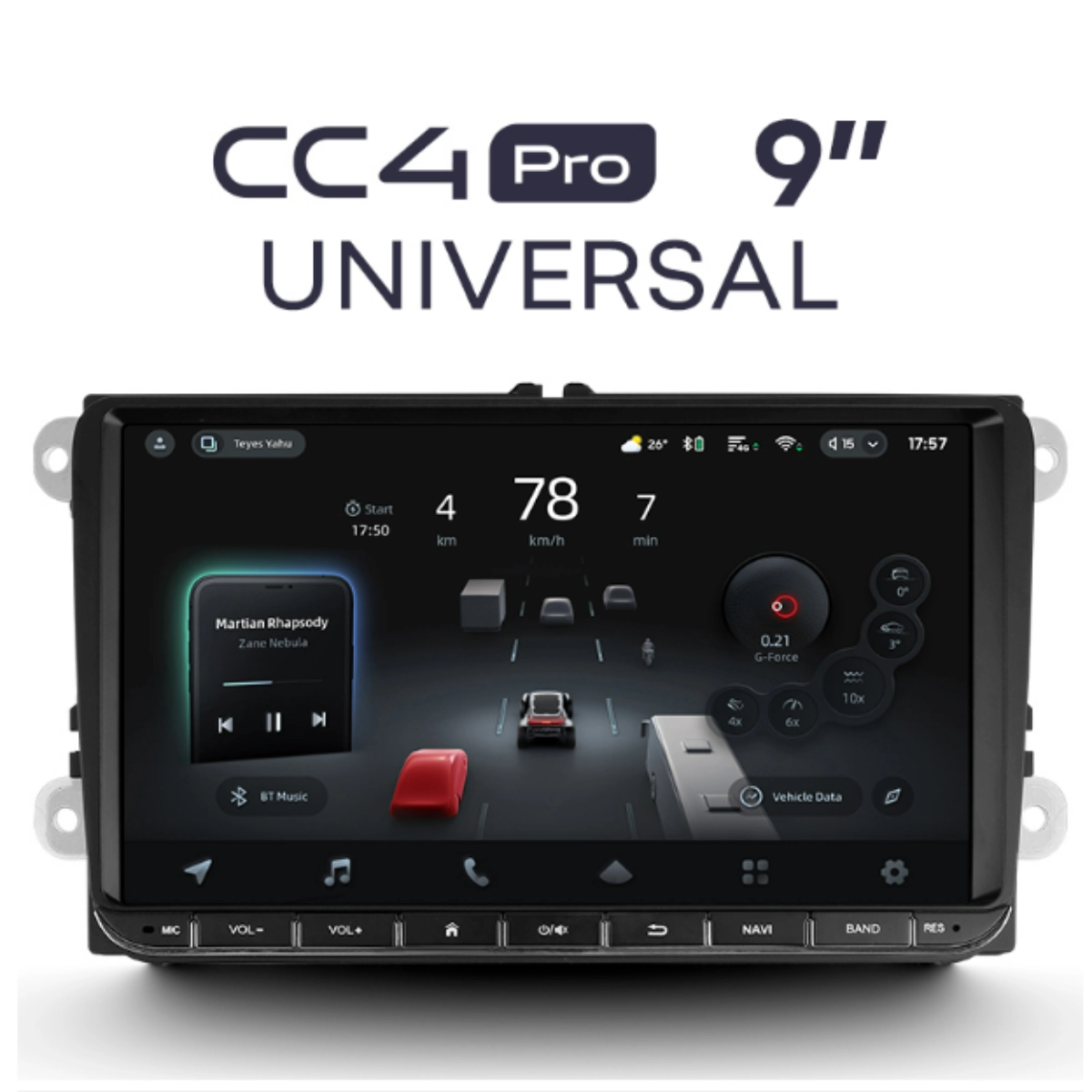Universale VW si Skoda - Navigatie auto Teyes CC4 PRO Universala Skoda Volkswagen 8+128GB 9" QLED, Android 13, 5G, 7.1 DSP, CarPlay