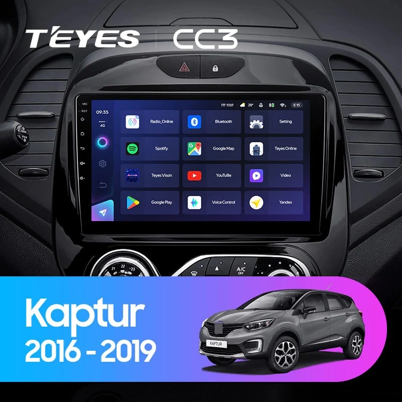 Navigatie Auto Teyes CC4 Renault Captur 2016-2019 6+128GB 9.5" QLED Octa-core 2.7Ghz, Android 4G Bluetooth 5.1 DSP [1]