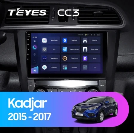 Navigatie Auto Teyes CC4 Renault Kadjar 2015-2017 6+128GB 9.5" QLED Octa-core 2.7Ghz, Android 4G Bluetooth 5.1 DSP [1]