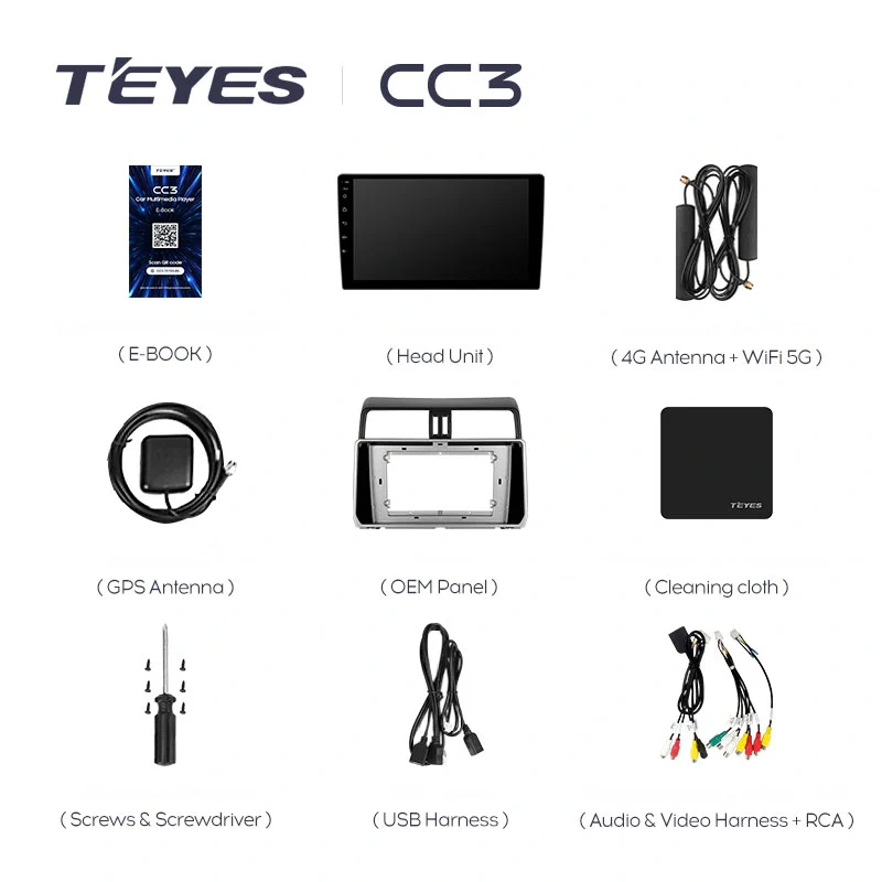 Navigatie Auto Teyes CC4 Toyota Land Cruiser Prado J150 2018-2020 6+64GB 10.36" QLED Octa-core 2.7Ghz, Android 4G Bluetooth 5.1 DSP [2]