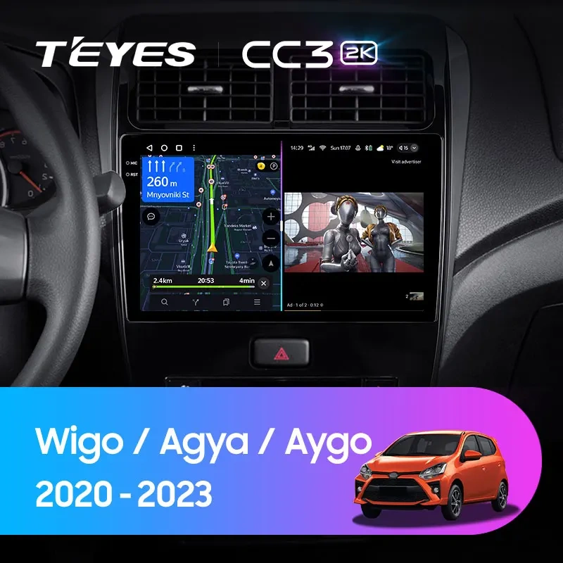 Navigatie Auto Teyes CC4 Toyota Wigo 2020-2023 8+128GB 10.36" QLED Octa-core 2.7Ghz, Android 4G Bluetooth 5.1 DSP [1]