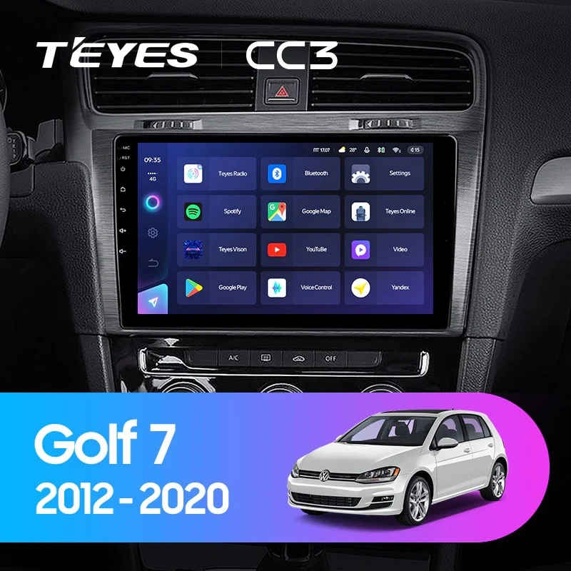 NAVIGATII VOLKSWAGEN - Navigatie Auto Teyes CC4 Volkswagen Golf 7 2012-2020 8+128GB 10.36" QLED Octa-core 2.7Ghz, Android 4G Bluetooth 5.1 DSP