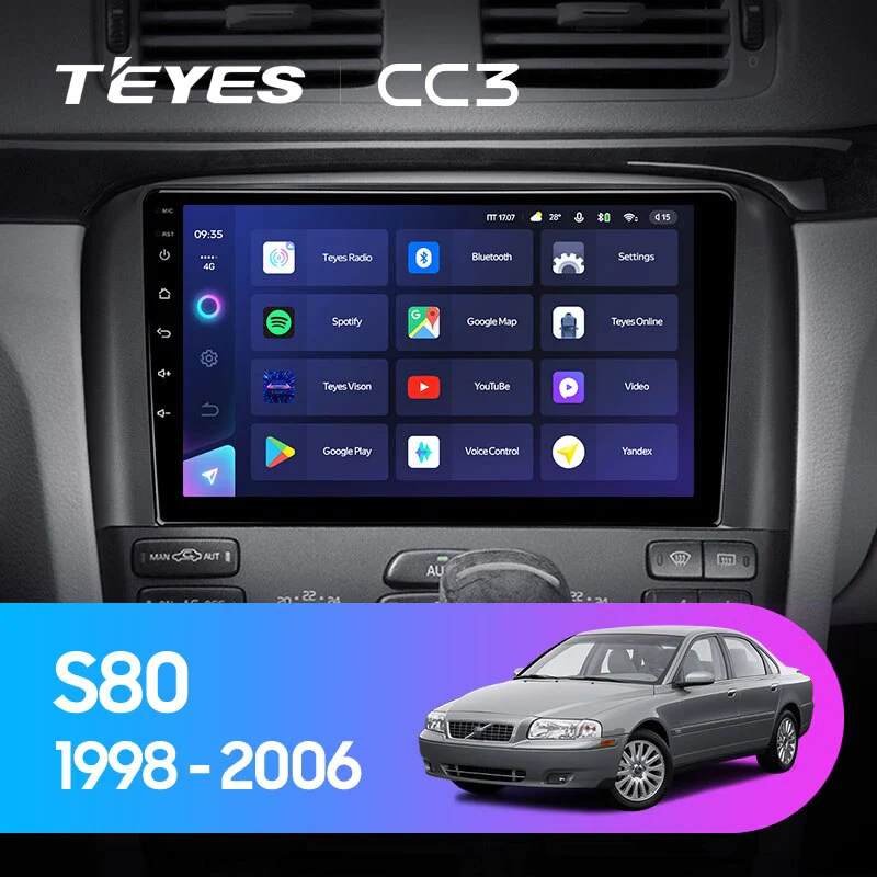 Navigatie Auto Teyes CC4 Volvo S80 1998-2006 6+64GB 9.5" QLED Octa-core 2.7Ghz, Android 4G Bluetooth 5.1 DSP [1]