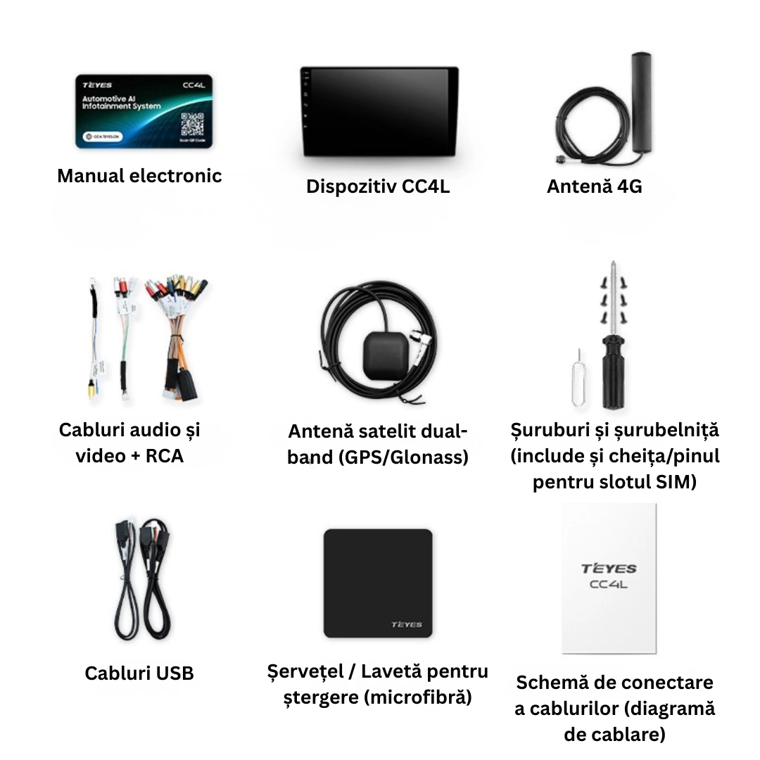 Navigatie Auto Teyes CC4L, 2-DIN, Interfata 3D, VW Skoda Platforma PQ, 4GB RAM, 64GB, 9 inch, IPS, Touchscreen, CarPlay Wireless, Android Auto, Bluetooth 5.1, Negru [3]