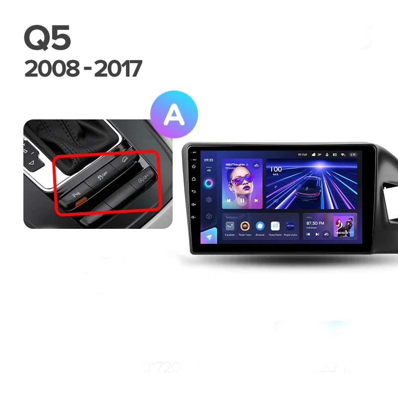 Navigatie Auto Teyes CC4L Audi Q5 8R 2008-2017 6+64GB 9" QLED Qualcomm 2Ghz, Android 4G Bluetooth 5.1 DSP [2]