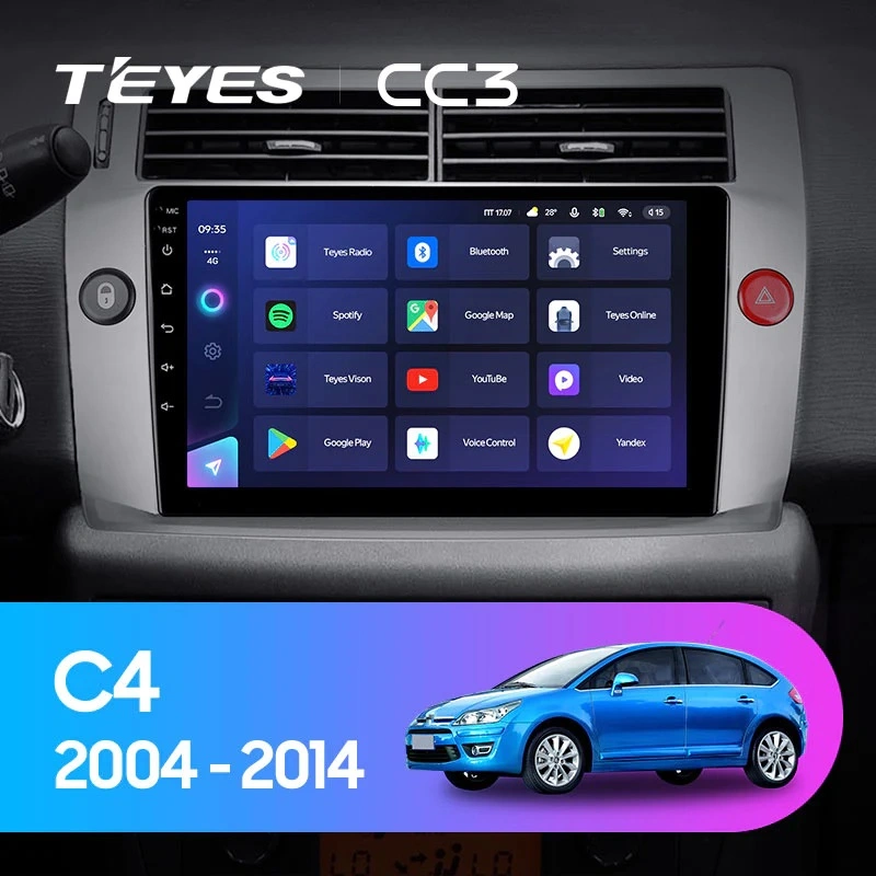 Navigatie Auto Teyes CC4L Citroen C4 2004-2014 6+64GB 9" QLED Qualcomm 2Ghz, Android 4G Bluetooth 5.1 DSP [1]