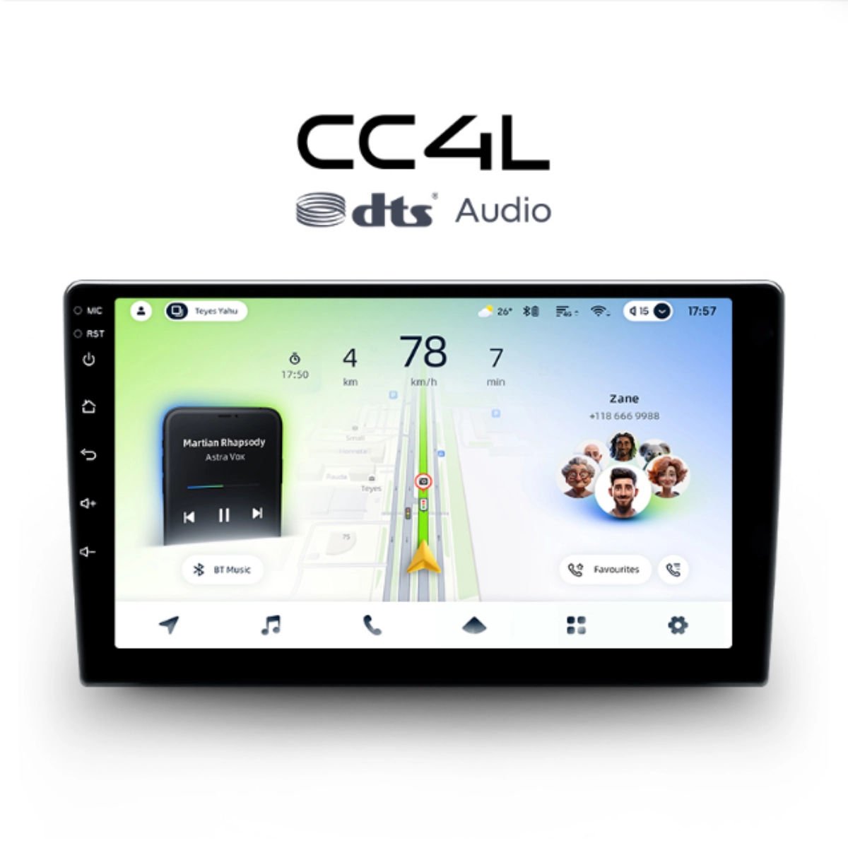 Unitati multimedia - Navigatie Auto Teyes CC4L DTS 6+64GB 9" QLED, Android 13, 5G, CarPlay