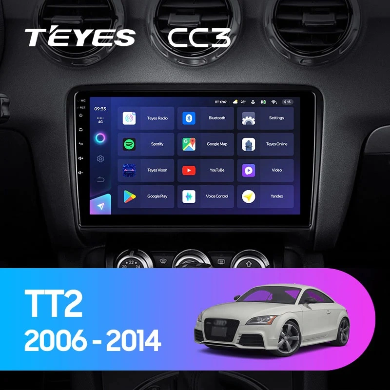 Navigatie Auto Teyes CC4L DTS Audi TT 8J 2006-2014 6+64GB 9" QLED Qualcomm 2Ghz, Android 4G Bluetooth 5.1 DSP [1]