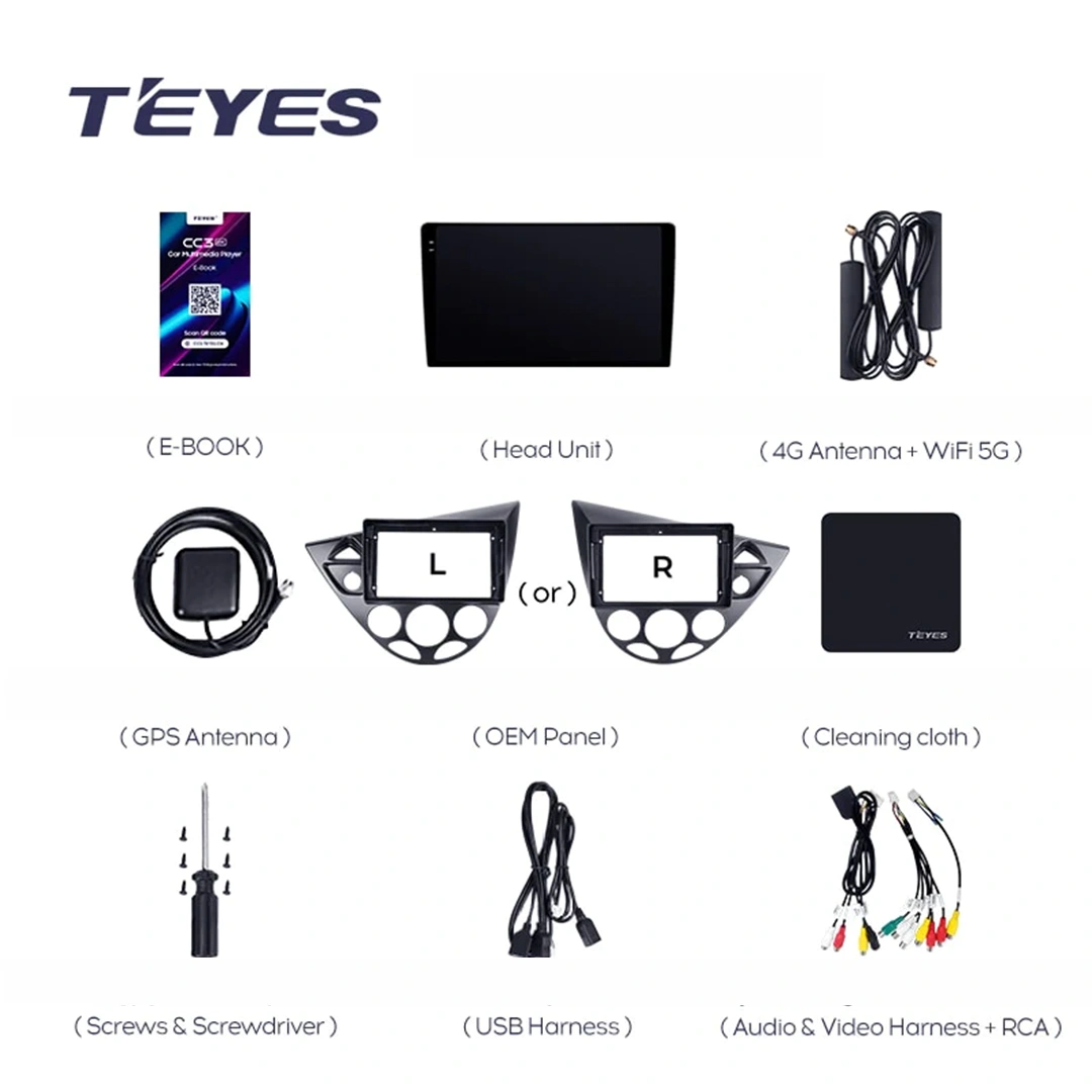 Navigatie Auto Teyes CC4L Ford Focus 1 1998-2005 6+64GB 9" QLED Qualcomm 2Ghz, Android 4G Bluetooth 5.1 DSP [2]