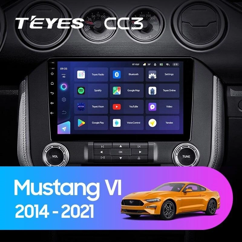 NAVIGATII FORD - Navigatie Auto Teyes CC4L Ford Mustang 6 2015-2023 6+64GB 9" QLED Qualcomm 2Ghz, Android 4G Bluetooth 5.1 DSP