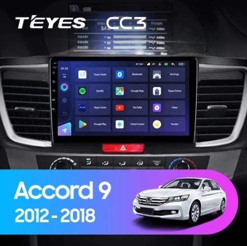 Navigatie Auto Teyes CC4L Honda Accord 9 2012-2018 6+64GB 10.2" QLED Qualcomm 2Ghz, Android 4G Bluetooth 5.1 DSP [1]