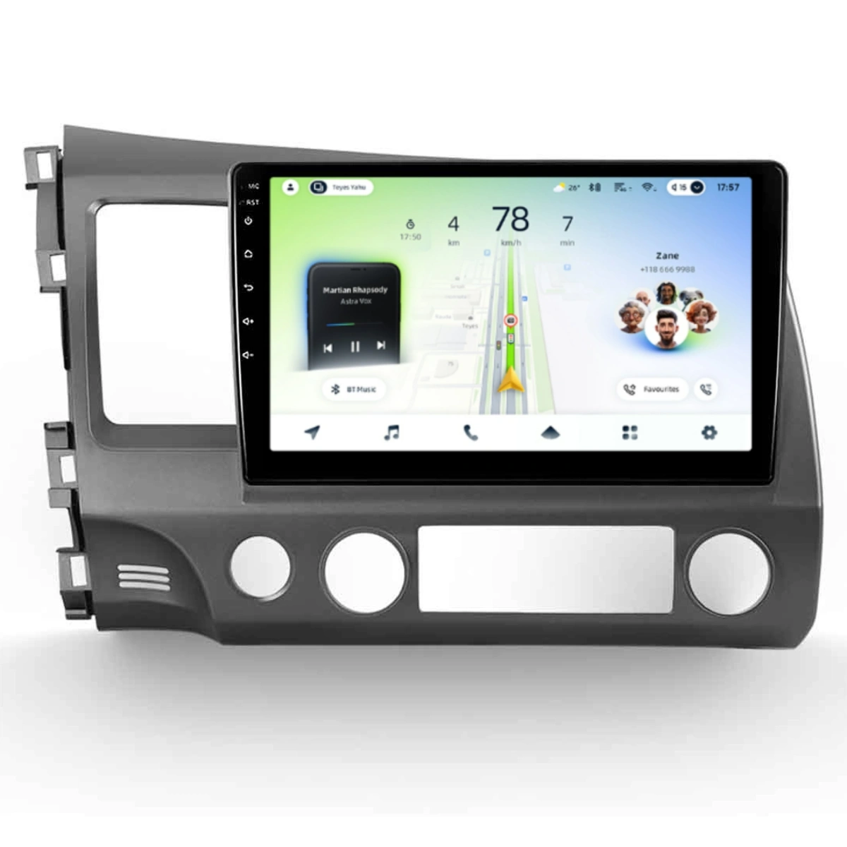 NAVIGATII HONDA - Navigatie Auto Teyes CC4L Honda Civic 8 2005-2012 6+64GB 10.2" QLED Qualcomm 2Ghz, Android 4G Bluetooth 5.1 DSP
