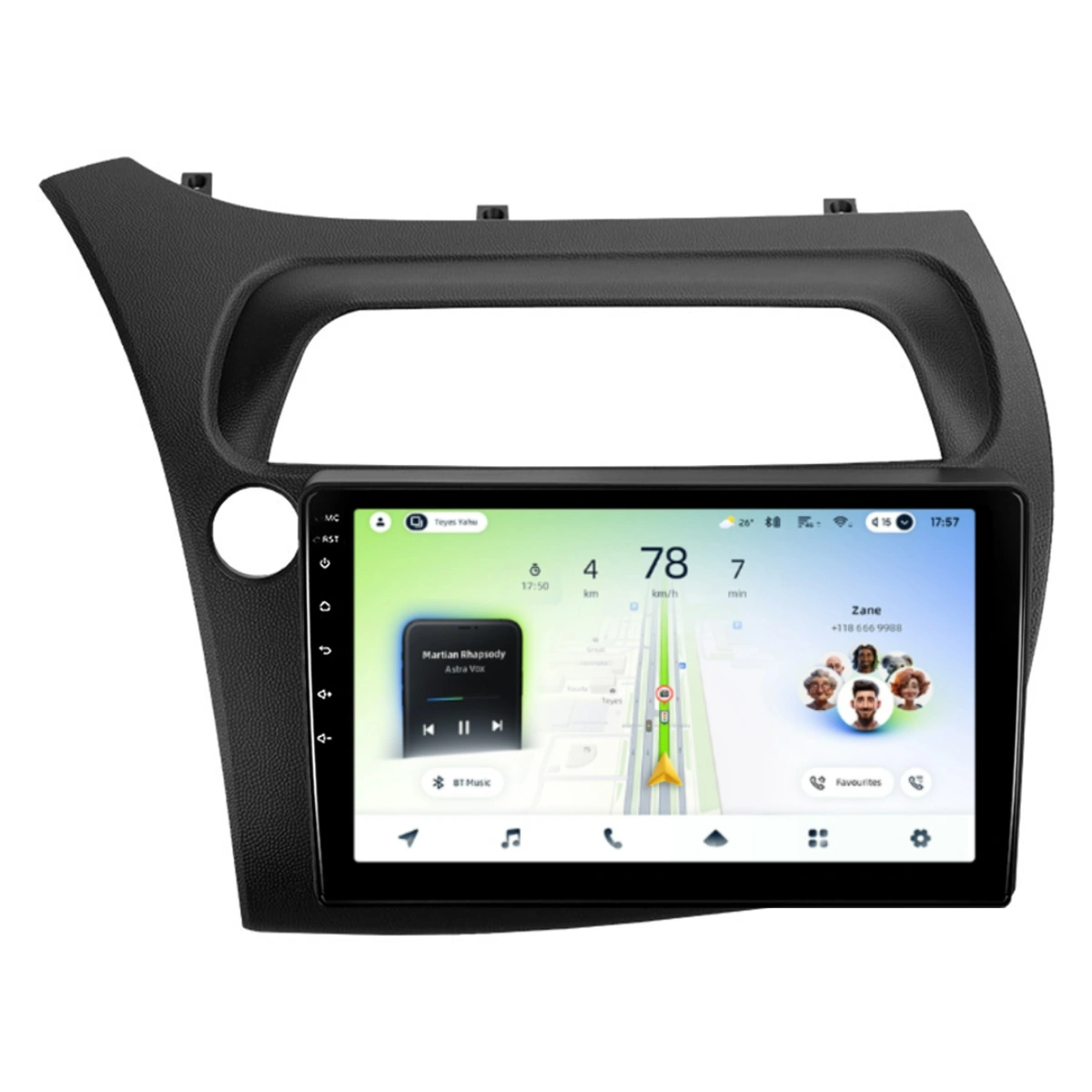 NAVIGATII HONDA - Navigatie Auto Teyes CC4L Honda Civic 8 2005-2012 6+64GB 9" QLED Qualcomm 2Ghz, Android 4G Bluetooth 5.1 DSP