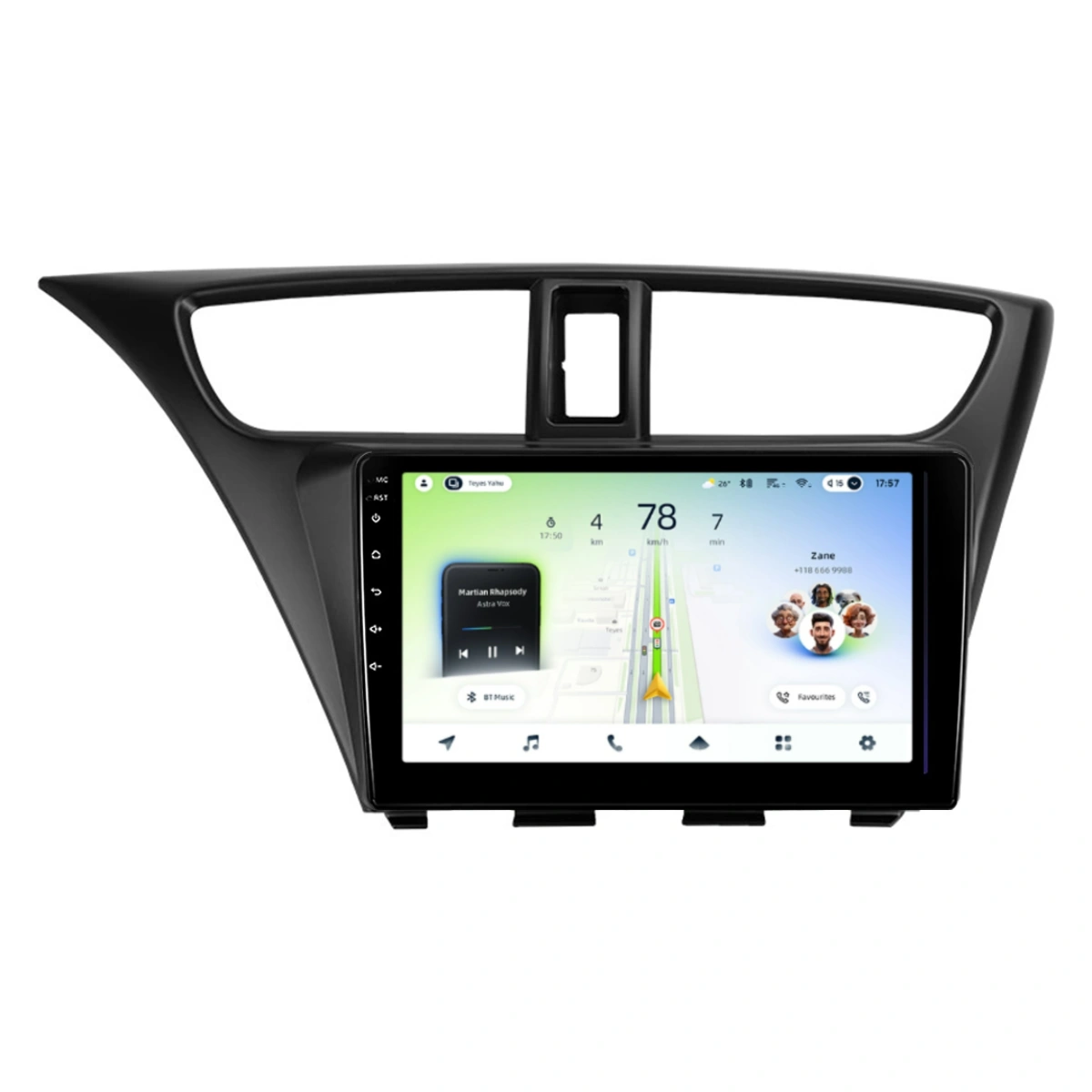 NAVIGATII HONDA - Navigatie Auto Teyes CC4L Honda Civic 9 2011-2017 6+64GB 9" QLED Qualcomm 2Ghz, Android 4G Bluetooth 5.1 DSP