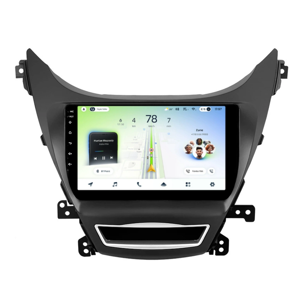 NAVIGATII HYUNDAI - Navigatie Auto Teyes CC4L Hyundai Elantra 5 2010-2016 6+64GB 9" QLED Qualcomm 2Ghz, Android 4G Bluetooth 5.1 DSP
