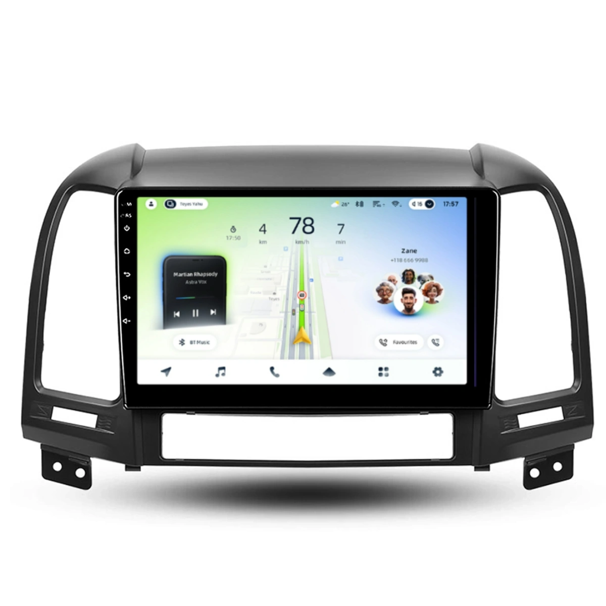 NAVIGATII HYUNDAI - Navigatie Auto Teyes CC4L Hyundai Santa Fe 2 2007-2012 6+64GB 9" QLED Qualcomm 2Ghz, Android 4G Bluetooth 5.1 DSP