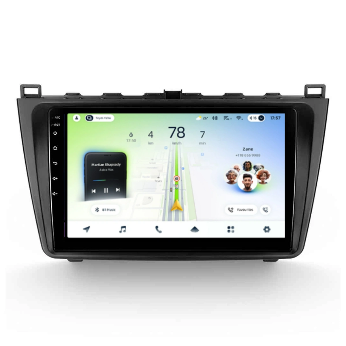 NAVIGATII MAZDA - Navigatie Auto Teyes CC4L Mazda 6 2007-2012 6+64GB 9" QLED Qualcomm 2Ghz, Android 4G Bluetooth 5.1 DSP