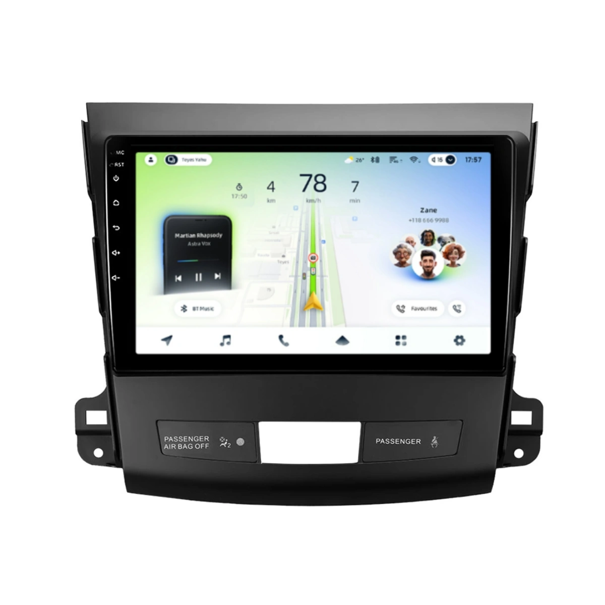 Soundhouse - Navigatie Auto Teyes CC4L Mitsubishi Outlander 2 2007-2013 6+64GB 9" QLED Qualcomm 2Ghz, Android 4G Bluetooth 5.1 DSP