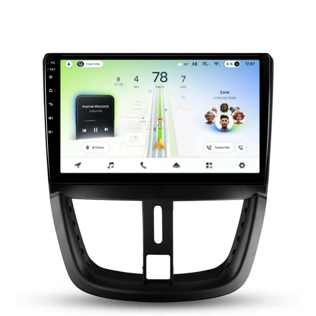 Soundhouse - Navigatie Auto Teyes CC4L Peugeot 207 2006-2015 6+64GB 9" QLED Qualcomm 2Ghz, Android 4G Bluetooth 5.1 DSP
