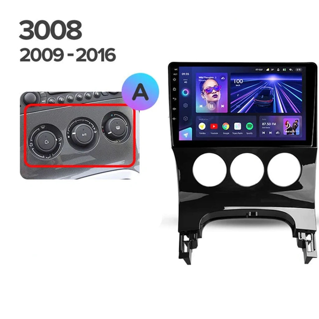 Soundhouse - Navigatie Auto Teyes CC4L Peugeot 3008 2009-2016 6+64GB 9" QLED Qualcomm 2Ghz, Android 4G Bluetooth 5.1 DSP