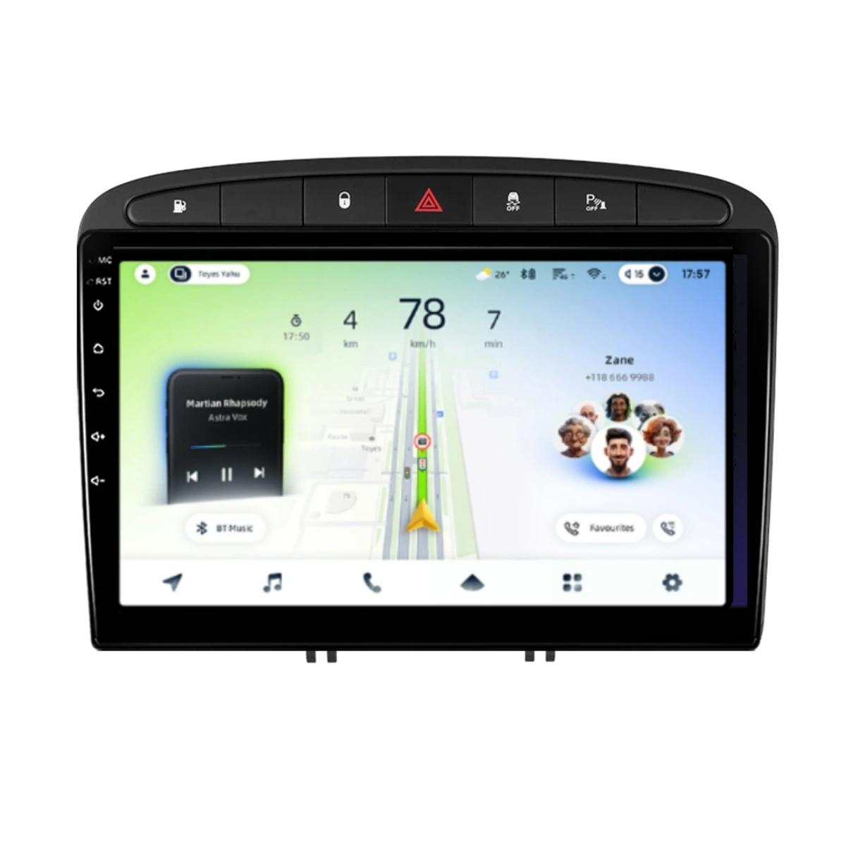 Soundhouse - Navigatie Auto Teyes CC4L Peugeot 308 2007-2015 6+64GB 9" QLED Qualcomm 2Ghz, Android 4G Bluetooth 5.1 DSP