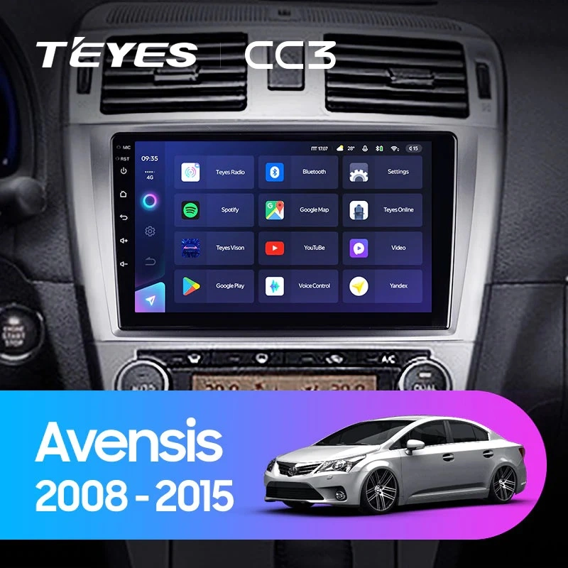 Navigatie Auto Teyes CC4L Toyota Avensis 3 2008-2015 6+64GB 9" QLED Qualcomm 2Ghz, Android 4G Bluetooth 5.1 DSP [1]
