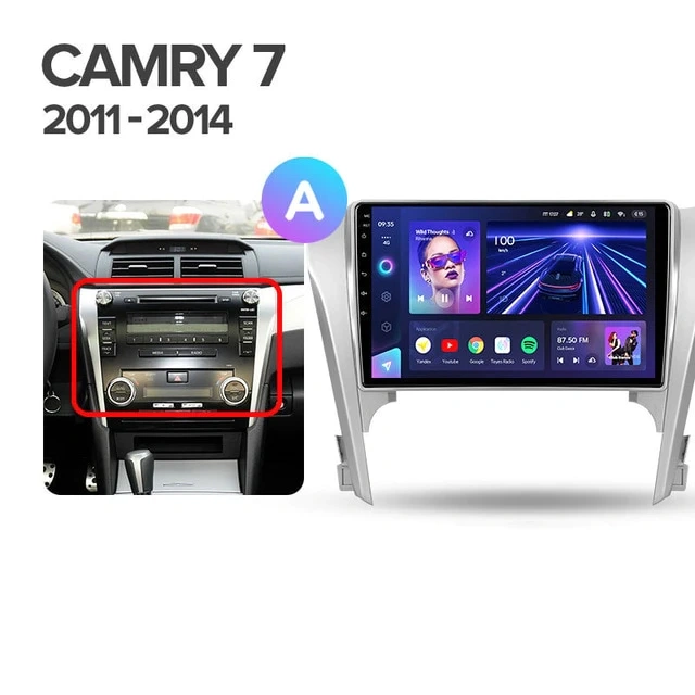 Navigatie Auto Teyes CC4L Toyota Camry 7 2011-2014 6+64GB 10.2" QLED Qualcomm 2Ghz, Android 4G Bluetooth 5.1 DSP [2]