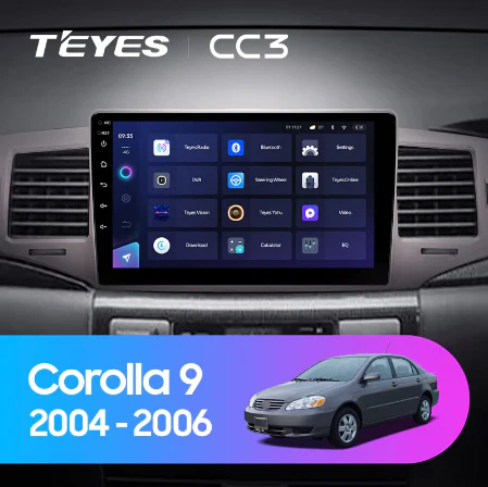 Soundhouse - Navigatie Auto Teyes CC4L Toyota Corolla 9 2000-2006 6+64GB 9" QLED Qualcomm 2Ghz, Android 4G Bluetooth 5.1 DSP